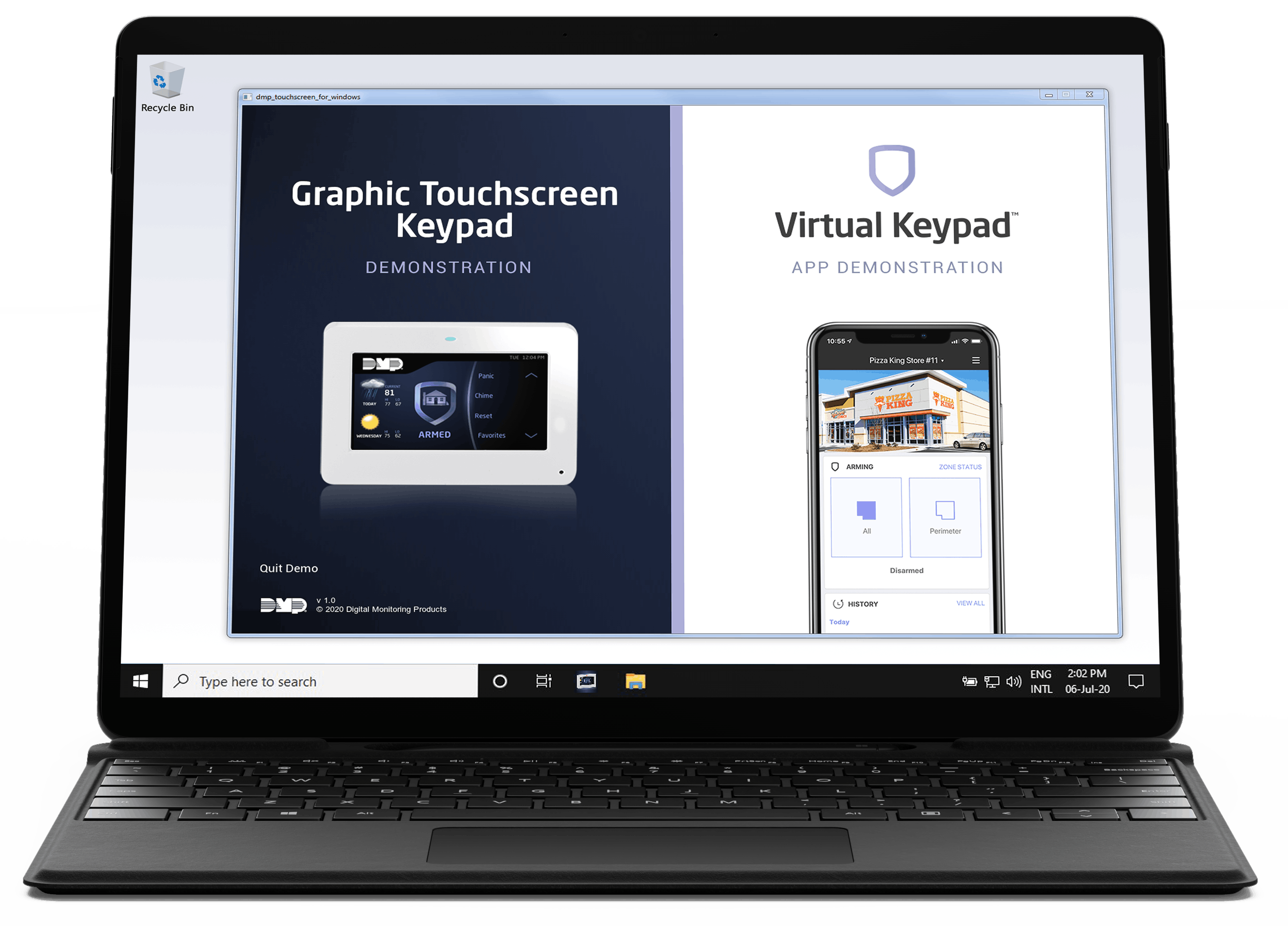 dmp virtual keypad